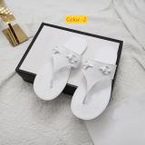 Jelly colored flip flops