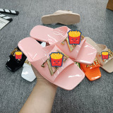 Beach crystal jelly one-piece slippers