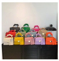 Peach Heart Lock Handheld Single Shoulder Cross Shoulder Small Square Bag Peach Heart Lock Handheld Single Shoulder Cross Shoulder Small Square Bag