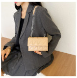 Lingge slanted single shoulder small square bag