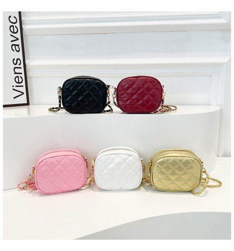 Lingge Embroidered Chain Shoulder Cross Small Box Bag