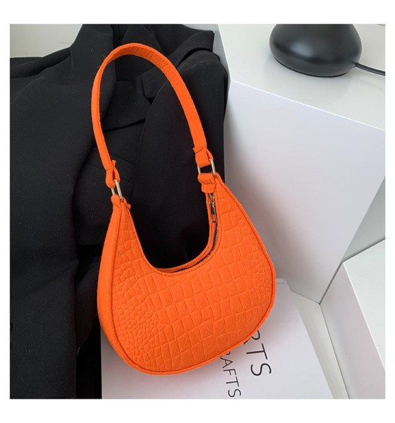 Stone patterned armpit shoulder handbag