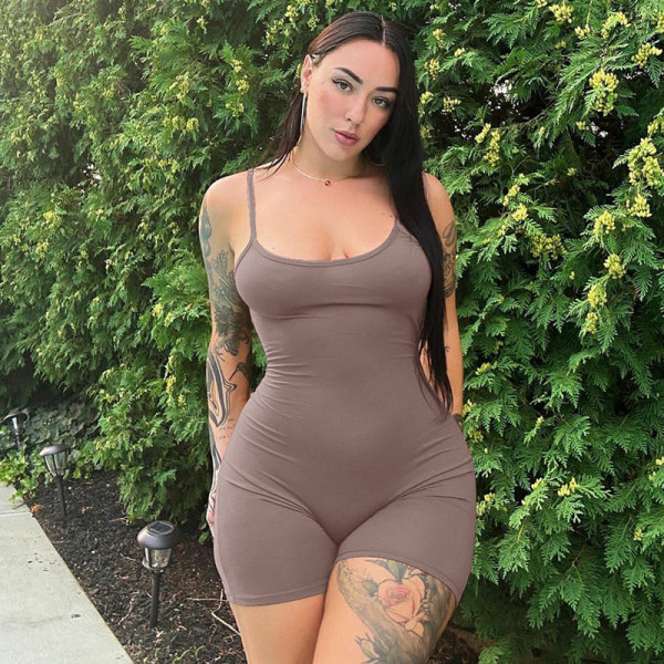 Backless pleated camisole jumpsuit