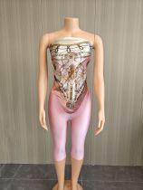 Backless top and pants two-piece set Backless top and pants two-piece set