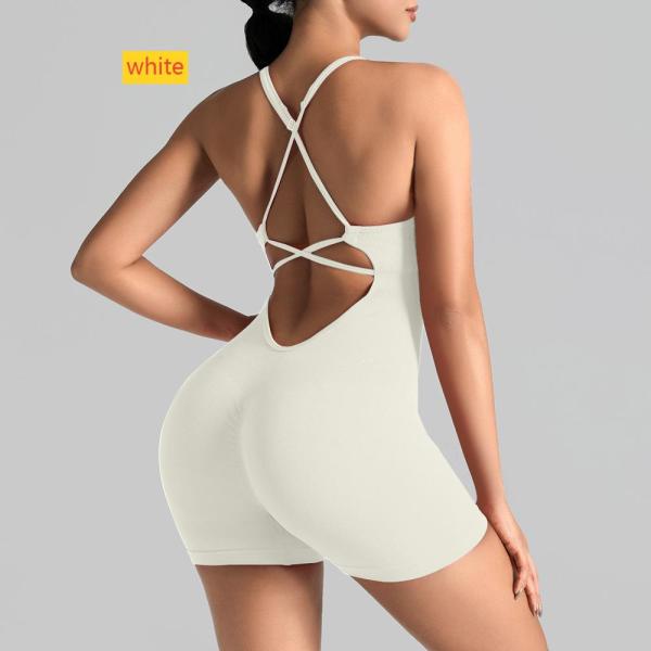 Beauty back fitness suit quick drying yoga jumpsuit set