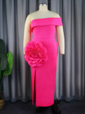 Skirt with a strapless slit and a one-step skirt