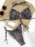 Split swimsuit sexy swimsuit solid color low waist bikini