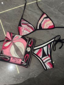 Striped bikini swimsuit scarf PH2509