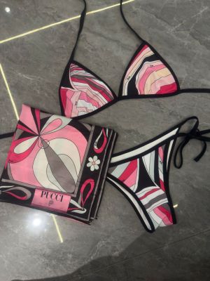 Striped bikini swimsuit scarf PH2509