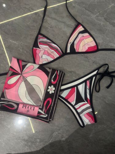 Striped bikini swimsuit scarf PH2509