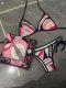 Striped bikini swimsuit scarf PH2509