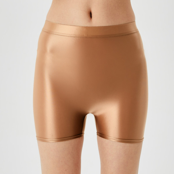 Front seamless silky high stretch oversized quick drying shorts
