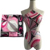 Square scarf split bikini swimsuit