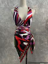 One-piece split bikini swimsuit