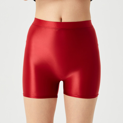 Front seamless silky high stretch oversized quick drying shorts