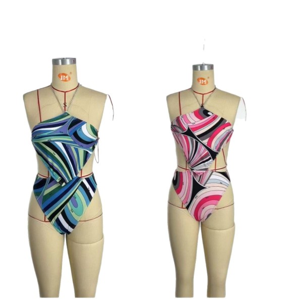 Square scarf split bikini swimsuit