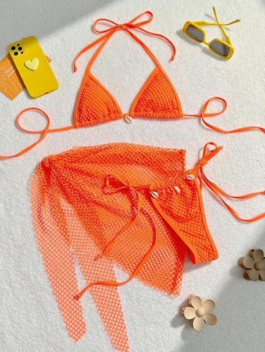 Split swimsuit swimsuit three piece set