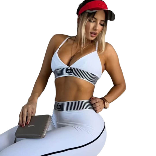 Two piece high-intensity running yoga suit set (with chest cushion)