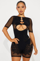 Mesh see through high waisted long sleeved tight fitting hip hugging jumpsuit Mesh see through high waisted long sleeved tight fitting hip hugging jumpsuit