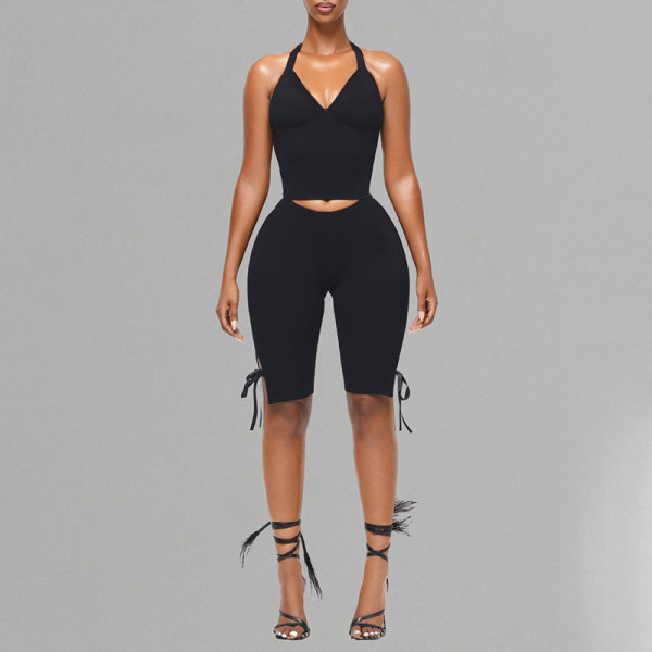 Neck tie rope strapless and backless suit
