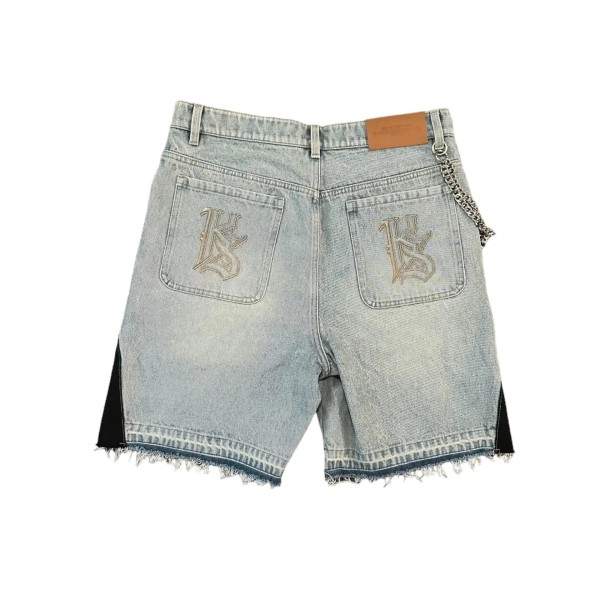 Personality Vintage Embroidered Sticker Loose Jeans Shorts MCY859076744257