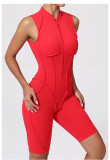 Woolen jumpsuit with hollow back zipper yoga suit