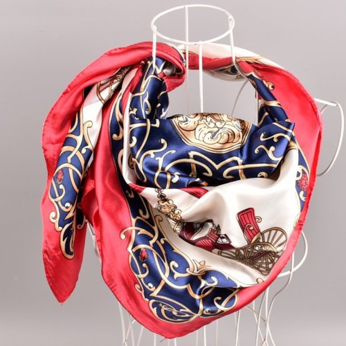 Printed large square scarf, silk scarf, scarf