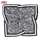 Cashew flower pattern printed large square scarf and silk scarf