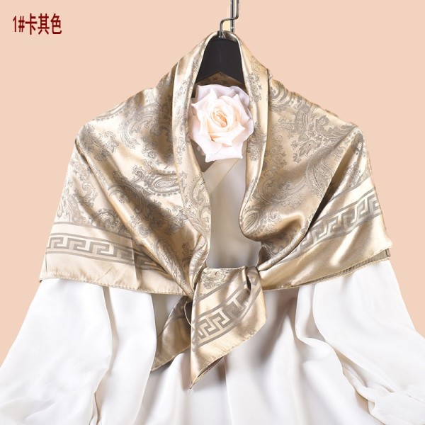 Printed large square scarf, silk scarf, scarf