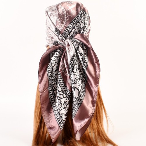 Printed generous scarf, dual color scarf, silk scarf, headscarf, shawl