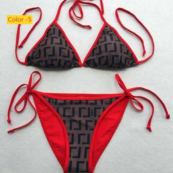 Split swimsuit, tie up bikini, multi-color swimsuit