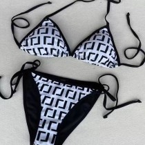 Split swimsuit, tie up bikini, multi-color swimsuit