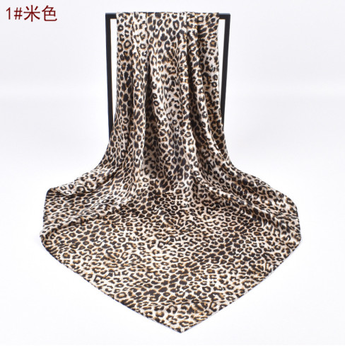 Leopard print scarf color Ding square silk scarf