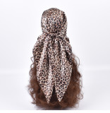 Leopard print scarf color Ding square silk scarf