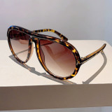 Double beam sunshade sunglasses with large frame and Michelin glasses