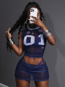 Digital Printed Half Transparent Sports Set