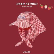 Quick drying grid outdoor sunshade and sun protection baseball cap strap duckbill cap Quick drying grid outdoor sunshade and sun protection baseball cap strap duckbill cap