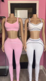 Sports vest top, hip hugging pants set