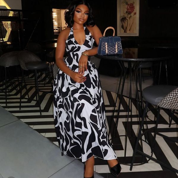 Digital printed camisole dress