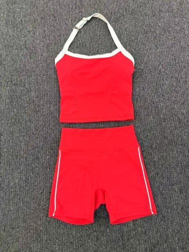 Tight fitting sandblasting yoga quick drying fitness suit