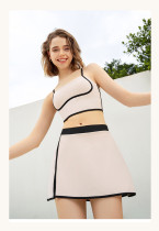 Color blocked quick drying sports vest, high stretch yoga suit, top set Color blocked quick drying sports vest, high stretch yoga suit, top set