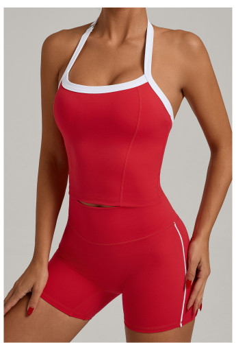 Tight fitting sandblasting yoga quick drying fitness suit