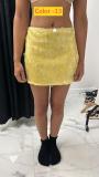 Irregular size sequin mini skirt