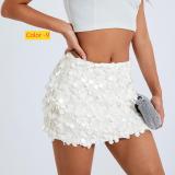Irregular size sequin mini skirt