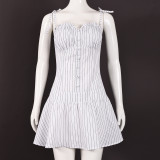 Strap strap strap puffy dress