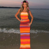 Strapless top and skirt set
