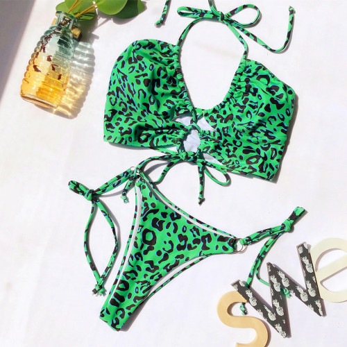 Split swimsuit bikini swimsuit