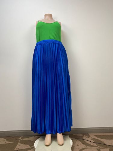 Loose plus size pleated half length skirt