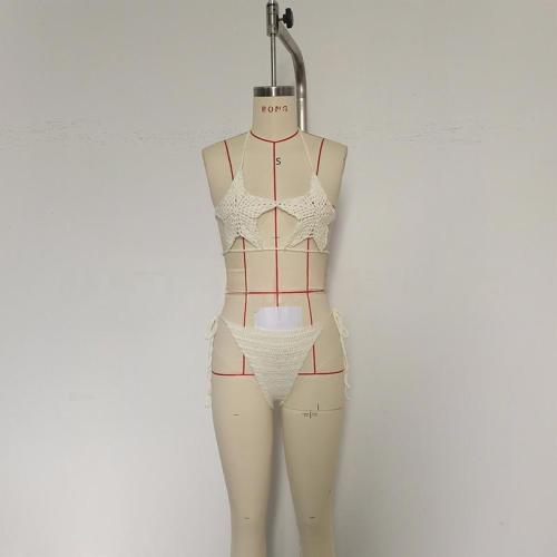 Hand hook woven star shaped strap bikini cover set