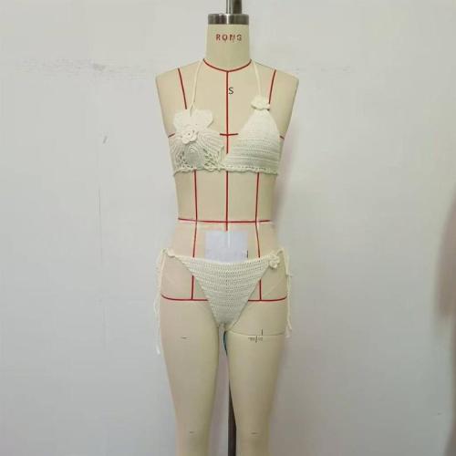 Hand Hook Weaving Strap Bikini Hoodie Set